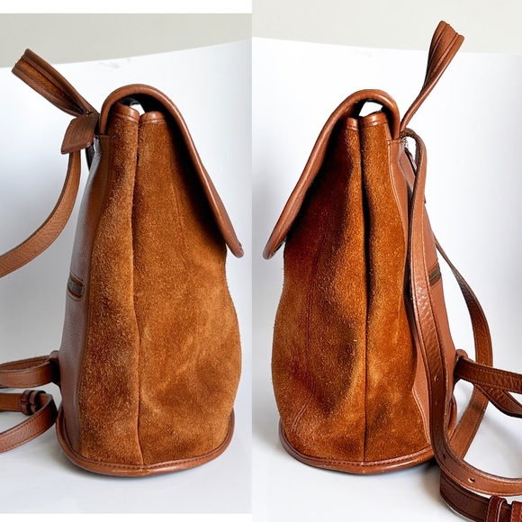 Vintage Coach Bag Berkeley Convertible Backpack Russet Reverse Suede HTF Color